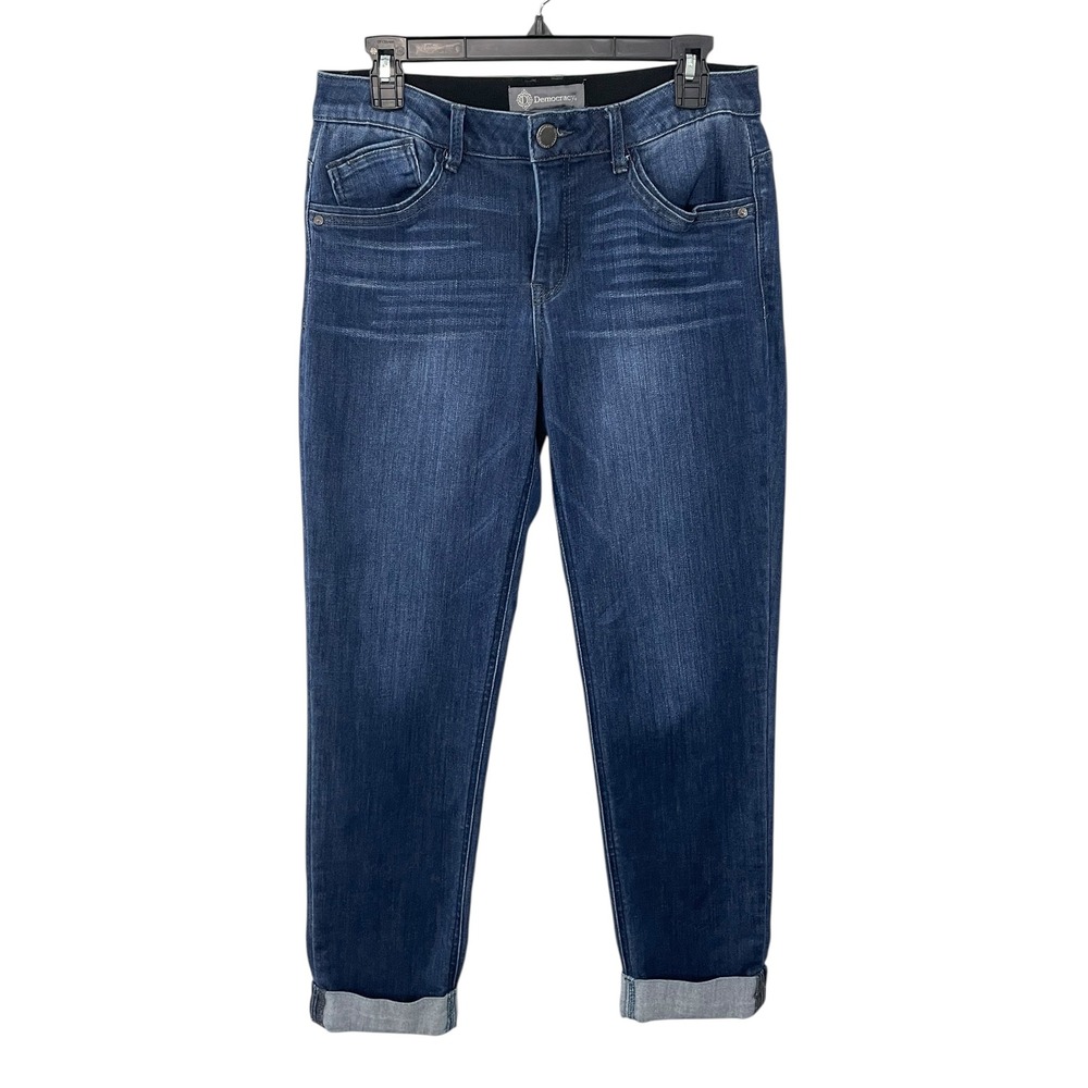 Democracy Women's Jeans Size 8 Blue Wash AB Technology‎ Ankle Cuff Denim